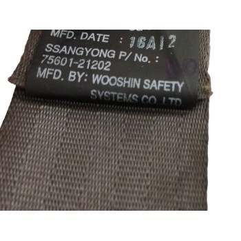 Recambio de cinturon seguridad trasero izquierdo para ssangyong rodius ii 2.2 xdi referencia OEM IAM  TERCERA FILA 