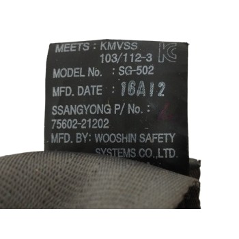 Recambio de cinturon seguridad trasero derecho para ssangyong rodius ii 2.2 xdi referencia OEM IAM  TERCERA FILA 