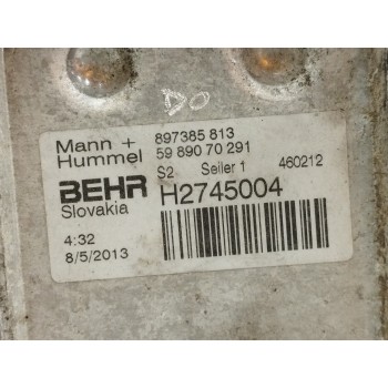Recambio de enfriador aceite motor para opel astra j lim. 1.7 16v cdti referencia OEM IAM H2745004 897385813 5989070291