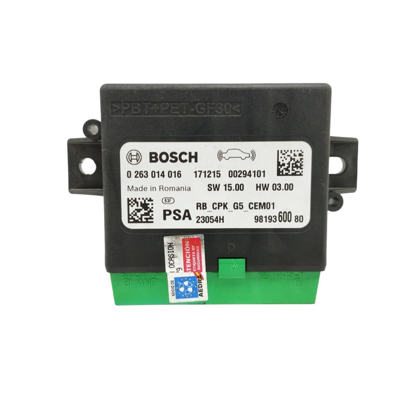 Recambio de modulo electronico para peugeot 508 sw i (8e_) 2.0 bluehdi 150 referencia OEM IAM 9819360080 0263014016 
