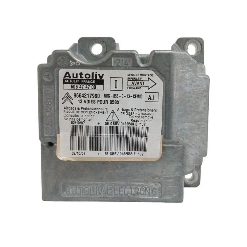 Recambio de centralita airbag para citroën c4 picasso 1.6 16v hdi fap referencia OEM IAM 9664217980 606474700 