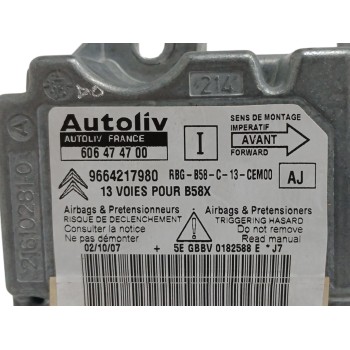 Recambio de centralita airbag para citroën c4 picasso 1.6 16v hdi fap referencia OEM IAM 9664217980 606474700 