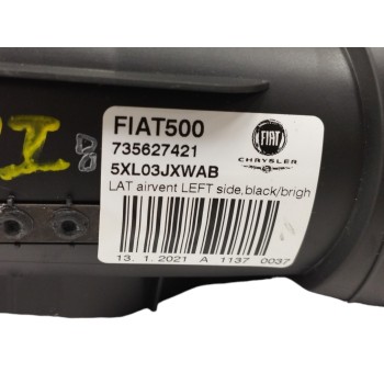 Recambio de rejilla aireadora para fiat 500 hybrid 1.0 referencia OEM IAM 735627421 DELANTERA IZQUIERDA 5XL03JXWAB
