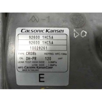 Recambio de compresor aire acondicionado para nissan micra iv (k13k, k13kk) 1.2 referencia OEM IAM 926001HC5A  