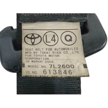 Recambio de cinturon seguridad trasero izquierdo para toyota yaris (ncp1/nlp1/scp1) 1.4 turbodiesel cat referencia OEM IAM   