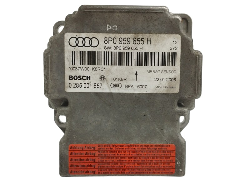 Recambio de centralita airbag para audi a3 (8p) 1.9 tdi referencia OEM IAM 8P0959655H 0285001857 