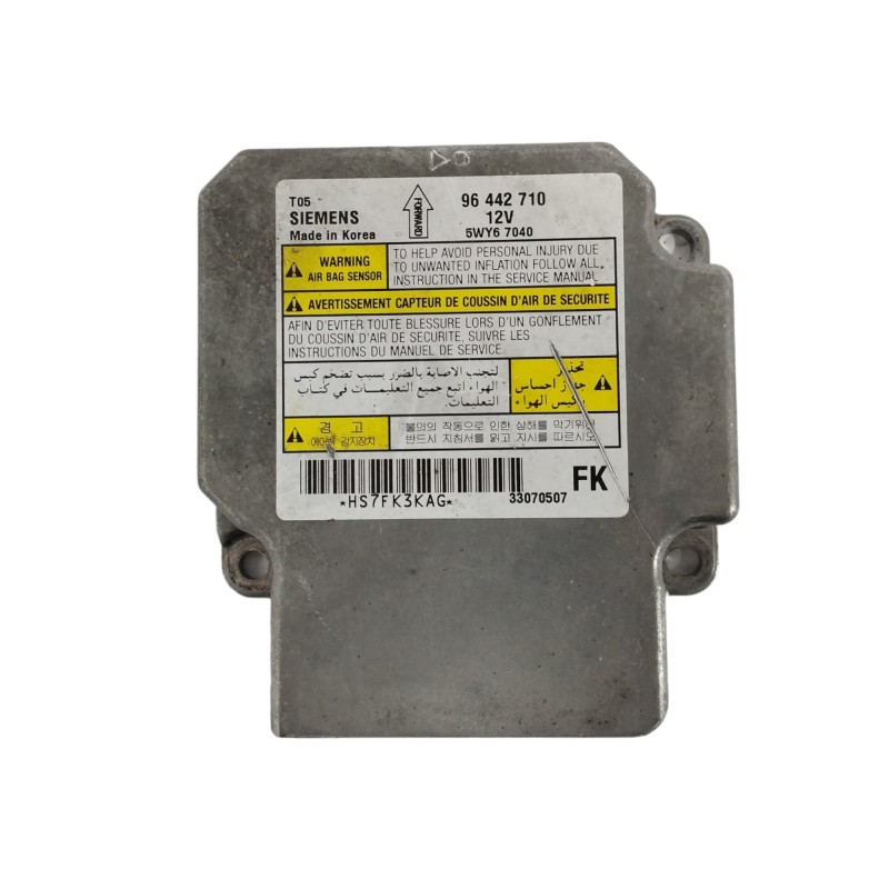 Recambio de centralita airbag para chevrolet aveo 1.4 cat referencia OEM IAM 96442710 5WY67040 