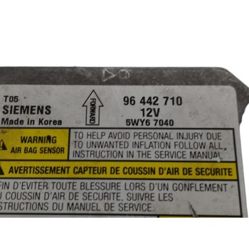 Recambio de centralita airbag para chevrolet aveo 1.4 cat referencia OEM IAM 96442710 5WY67040 