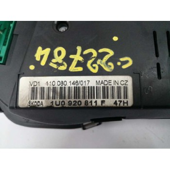 Recambio de cuadro instrumentos para skoda octavia combi (1u5) 1.9 tdi referencia OEM IAM 1U0920811F  