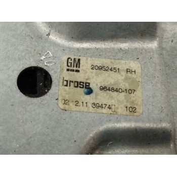 Recambio de elevalunas trasero derecho para opel insignia berlina 2.0 cdti cat referencia OEM IAM 20952451 964840107 910280103