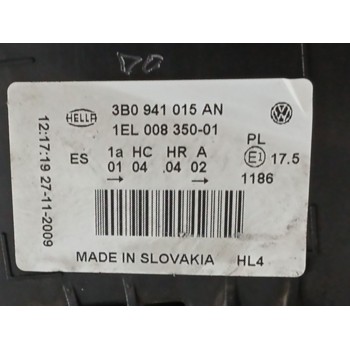 Recambio de faro izquierdo para volkswagen passat berlina (3b3) 1.9 tdi referencia OEM IAM 3B0941015AN PARA PULIR OBSERVAR FOTO