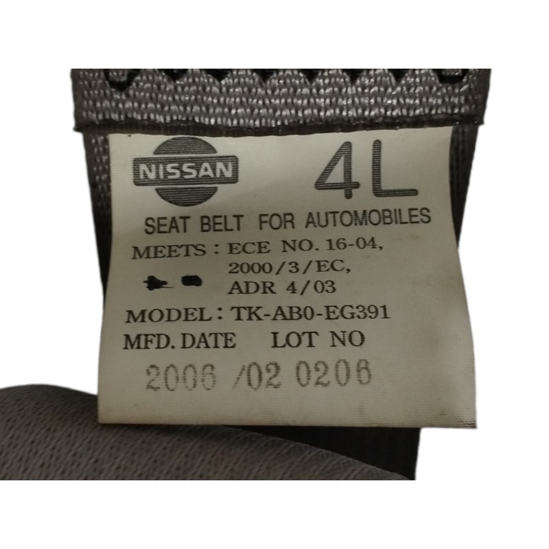 CINTURON SEGURIDAD TRASERO IZQUIERDO