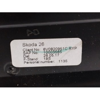 Recambio de rejilla aireadora para skoda fabia combi 1.0 mpi referencia OEM IAM 6V0820951C CENTRAL 