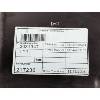 Recambio de elevalunas trasero derecho para mercedes-benz clase m (w164) 3.0 cdi cat referencia OEM IAM A1648201102 A1647600434 