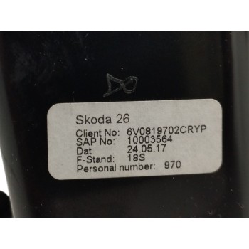 Recambio de rejilla aireadora para skoda fabia combi 1.0 mpi referencia OEM IAM 6V0819701CRYP LADO IZQUIERDO 