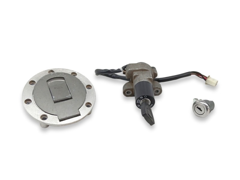 Recambio de kit cerraduras para macbor stormer r125e4 referencia OEM IAM  ANTIRROBO, TAPON GASOLINA CERRADURA ASIENTO