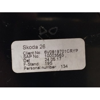 Recambio de rejilla aireadora para skoda fabia combi 1.0 mpi referencia OEM IAM 6V0819702CRYP LADO DERECHO 