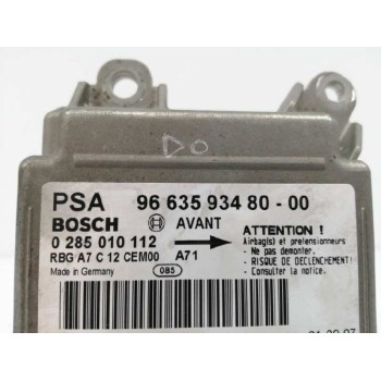 Recambio de centralita airbag para peugeot 207 1.6 16v referencia OEM IAM 9663593480 0285010112 