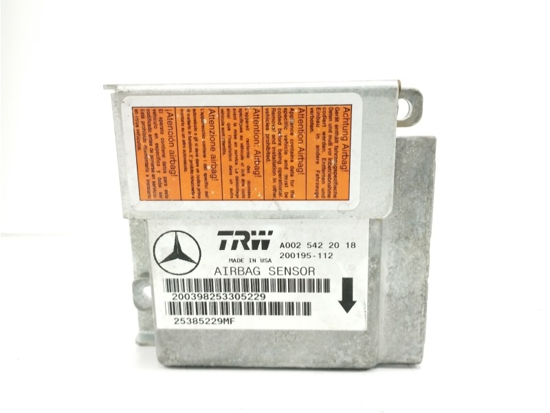 Recambio de centralita airbag para mercedes-benz clase m (w163) 3.2 v6 18v cat referencia OEM IAM A0025422018 200195112 Recambio de centralita airbag para mercedes-benz clase m (w163) 3.2 v6 18v cat referencia OEM IAM A0025422018 200195112