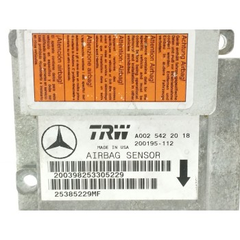 Recambio de centralita airbag para mercedes-benz clase m (w163) 3.2 v6 18v cat referencia OEM IAM A0025422018 200195112 