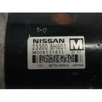 Recambio de motor arranque para nissan x-trail (t30) 2.2 dci diesel cat referencia OEM IAM 233008H801 M008T71471 