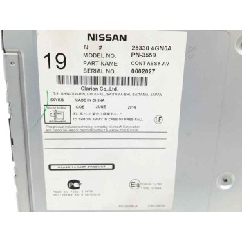 Recambio de sistema audio / radio cd para infiniti q50 2.2 diesel cat referencia OEM IAM 283304GN0A  