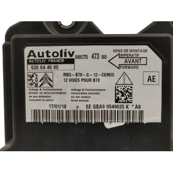 Recambio de centralita airbag para citroën c4 picasso 1.2 12v e-thp referencia OEM IAM 9807547380 620644600 