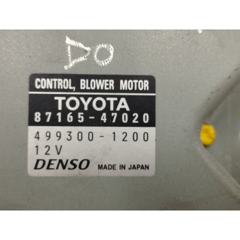 Recambio de resistencia calefaccion para toyota prius (nhw20) 1.5 cat referencia OEM IAM 8716547020 4993001200 