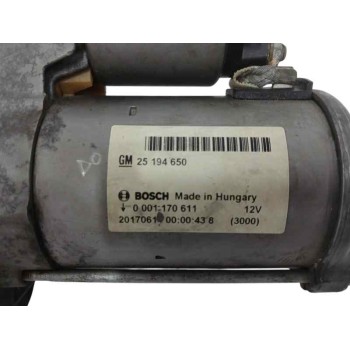 Recambio de motor arranque para opel mokka x (j13) 1.4 (_76) referencia OEM IAM 25194650 0001170611 