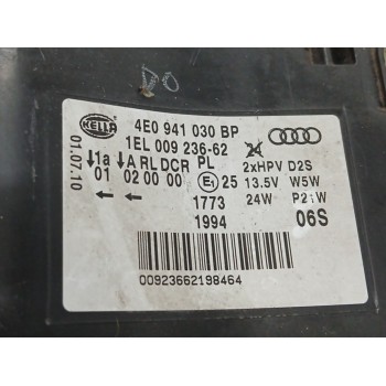 Recambio de faro derecho para audi a8 (4e2) 3.0 v6 24v tdi referencia OEM IAM 4E0941030BP XENON SIN CENTRALITA 