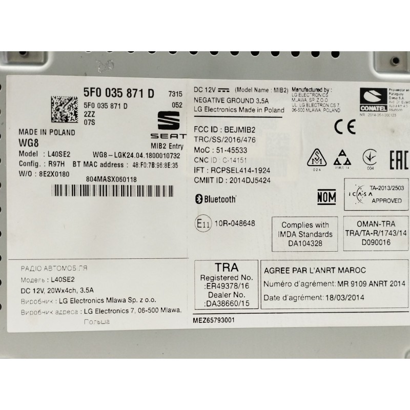 PANTALLA MULTIFUNCION