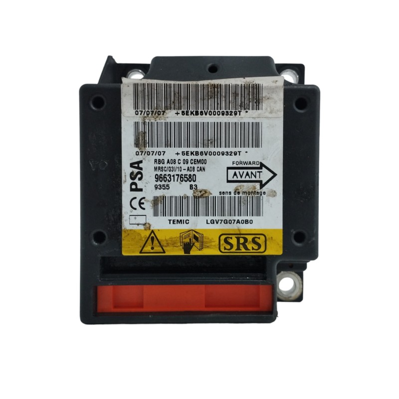 Recambio de centralita airbag para peugeot 1007 1.4 hdi referencia OEM IAM 9663176580  