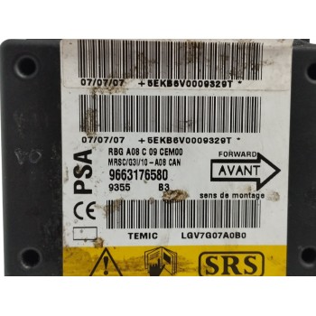 Recambio de centralita airbag para peugeot 1007 1.4 hdi referencia OEM IAM 9663176580  