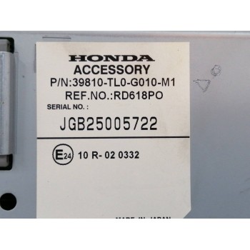 Recambio de sistema navegacion gps para honda accord berlina (cu) 2.2 dtec cat referencia OEM IAM 39810TL0G010M1  