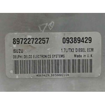Recambio de centralita motor uce para opel corsa c sri referencia OEM IAM 09389429 8972272257 