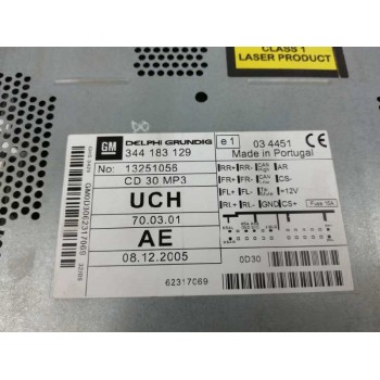 Recambio de sistema audio / radio cd para opel antara 2.0 cdti cat (z 20 dmh / llw) referencia OEM IAM 13251056 344183129 CD30MP