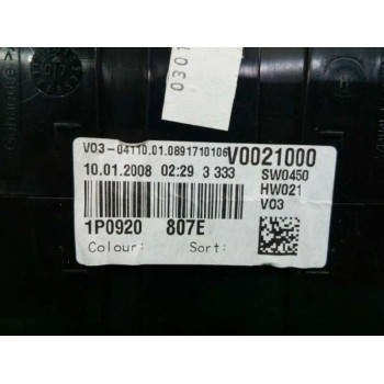 Recambio de cuadro instrumentos para seat leon (1p1) sport referencia OEM IAM 1P0920807E 110080368015 