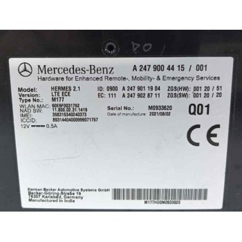 Recambio de modulo electronico para mercedes-benz benz gla (h247) gla 200 d (247.712) referencia OEM IAM A2479004415 A2479011904