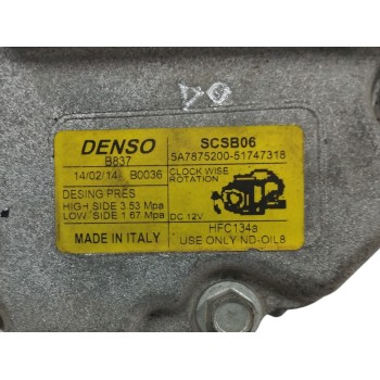 Recambio de compresor aire acondicionado para ford ka (ru8) 1.2 referencia OEM IAM 5A7875200 51747318 