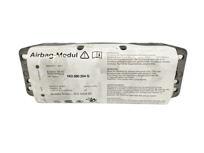 Recambio de airbag delantero derecho para volkswagen golf v berlina (1k1) 2.0 tdi referencia OEM IAM 1K0880204G  