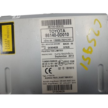 Recambio de sistema navegacion gps para toyota yaris 1.3 16v cat referencia OEM IAM 861400D010  