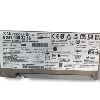 Recambio de sistema audio / radio cd para mercedes-benz benz gla (h247) gla 200 d (247.712) referencia OEM IAM A2479003216  