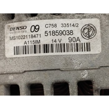 Recambio de alternador para fiat nuova 500 (150) 1.2 cat referencia OEM IAM 51859038 90A MS102218471