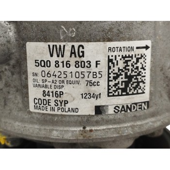 Recambio de compresor aire acondicionado para skoda fabia combi 1.0 mpi referencia OEM IAM 5Q0816803F  