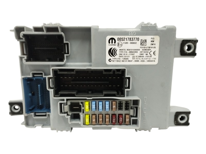 Recambio de caja reles / fusibles para fiat 500 hybrid 1.0 referencia OEM IAM 00521783770 116RI000832 Recambio de caja reles / fusibles para fiat 500 hybrid 1.0 referencia OEM IAM 00521783770 116RI000832