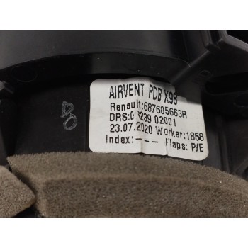 Recambio de rejilla aireadora para fiat talento kasten (296) 2.0 dci referencia OEM IAM 687605663R LADO IZQUIERDO 