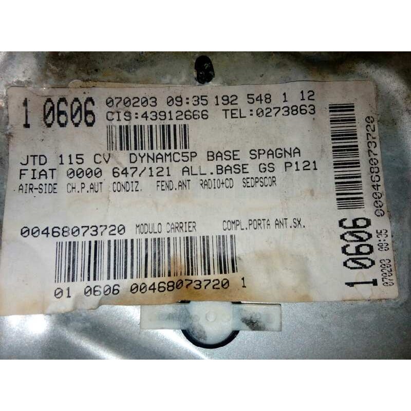 ELEVALUNAS DELANTERO IZQUIERDO 0046831640