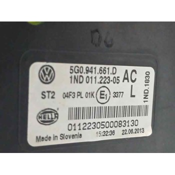 Recambio de faro antiniebla izquierdo para volkswagen golf vii (5g1, bq1, be1, be2) 1.6 tdi referencia OEM IAM 5G0941661D  1ND01