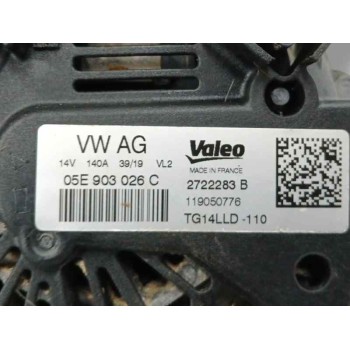 Recambio de alternador para audi a1 sportback (gba) 30 tfsi referencia OEM IAM 05E903026C 140A TG14LLD110