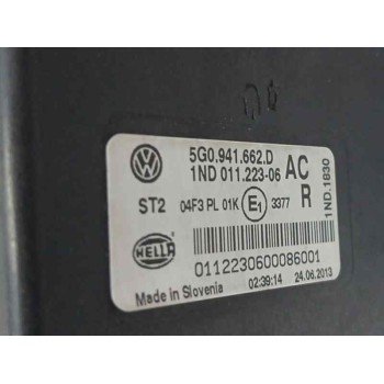 Recambio de faro antiniebla derecho para volkswagen golf vii (5g1, bq1, be1, be2) 1.6 tdi referencia OEM IAM 5G0941662D 1ND01122